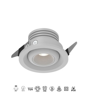 NEPTUNO * MINI EMPOTRABLE BASC. 3W 3000K BLANCO